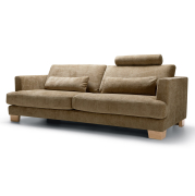 Sofa Brandon z zagłówkiem 3 seat Bloom Teddy brown Sits