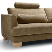 Sofa Brandon z zagłówkiem 3 seat Bloom Teddy brown Sits