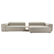 Sofa modułowa Edda ze stolikiem Laura Beige Sits