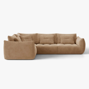 Sofa narożna Bloom beżowy welur Micadoni