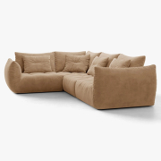 Sofa narożna Bloom beżowy welur Micadoni