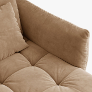 Sofa narożna Bloom beżowy welur Micadoni
