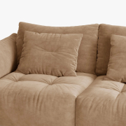 Sofa narożna Bloom beżowy welur Micadoni
