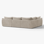 Sofa narożna Bloom jasnobeżowy welur Micadoni