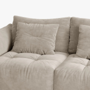 Sofa narożna Bloom jasnobeżowy welur Micadoni