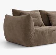 Sofa narożna Bloom jasnobrązowy welur Micadoni