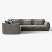 Sofa narożna Bloom szary welur Micadoni
