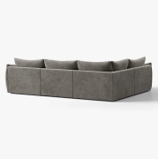 Sofa narożna Bloom szary welur Micadoni