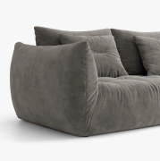 Sofa narożna Bloom szary welur Micadoni