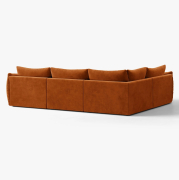 Sofa narożna Bloom terakotowy welur Micadoni