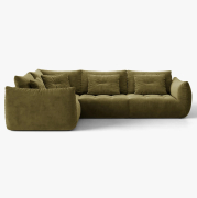 Sofa narożna Bloom zielony welur Micadoni