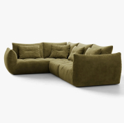 Sofa narożna Bloom zielony welur Micadoni