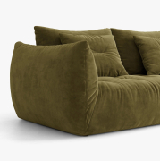 Sofa narożna Bloom zielony welur Micadoni