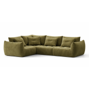 Sofa narożna Bloom zielony welur Micadoni
