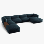 Sofa narożna modułowa Martina niebieska Micadoni