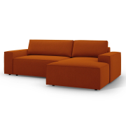 Sofa narożna z funkcją spania Jodie ceglasta Micadoni