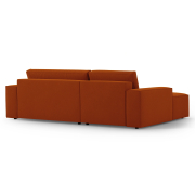 Sofa narożna z funkcją spania Jodie ceglasta Micadoni