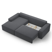 Sofa narożna z funkcją spania Jodie ciemnoszara Micadoni