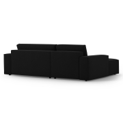 Sofa narożna z funkcją spania Jodie czarna Micadoni