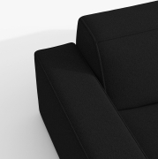 Sofa narożna z funkcją spania Jodie czarna Micadoni