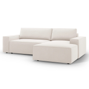 Sofa narożna z funkcją spania Jodie jasnobeżowa Micadoni