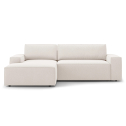 Sofa narożna z funkcją spania Jodie jasnobeżowa Micadoni