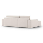 Sofa narożna z funkcją spania Jodie jasnobeżowa Micadoni