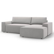 Sofa narożna z funkcją spania Jodie jasnoszara Micadoni