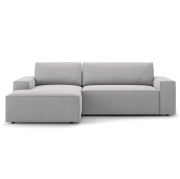 Sofa narożna z funkcją spania Jodie jasnoszara Micadoni