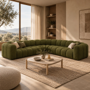 Sofa narożnikowa Lupine zielona Micadoni