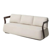Sofa ogrodowa Tamaris 3 osobowa brązowa Kave Home