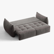 Sofa z funkcją spania Bloom ciemnoszary welur Micadoni