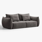 Sofa z funkcją spania Bloom ciemnoszary welur Micadoni