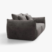 Sofa z funkcją spania Bloom ciemnoszary welur Micadoni