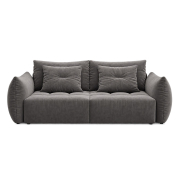 Sofa z funkcją spania Bloom ciemnoszary welur Micadoni