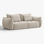 Sofa z funkcją spania Bloom jasnobeżowy welur Micadoni