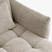Sofa z funkcją spania Bloom jasnobeżowy welur Micadoni
