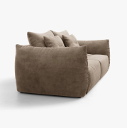Sofa z funkcją spania Bloom jasnobrązowy welur Micadoni