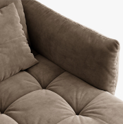 Sofa z funkcją spania Bloom jasnobrązowy welur Micadoni