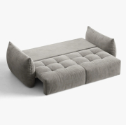 Sofa z funkcją spania Bloom szary welur Micadoni