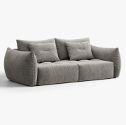 Sofa z funkcją spania Bloom szary welur Micadoni
