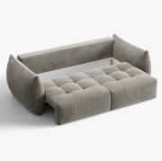 Sofa z funkcją spania Bloom szary welur Micadoni