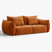 Sofa z funkcją spania Bloom terakotowy welur Micadoni