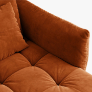 Sofa z funkcją spania Bloom terakotowy welur Micadoni