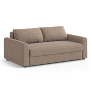 Sofa z funkcją spania David jasnobrązowa Micadoni