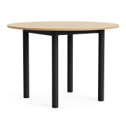Stół Annex 110 cm lakierowany dąb, ciemnoszara podstawa HAY