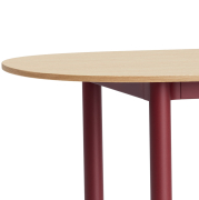 Stół Annex Oblong 220 cm lakierowany dąb, czerwona podstawa HAY