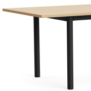 Stół Annex Overhang 220 cm lakierowany dąb, ciemnoszara podstawa HAY