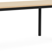 Stół Annex Overhang 220 cm lakierowany dąb, ciemnoszara podstawa HAY