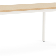 Stół Annex Overhang 220 cm lakierowany dąb, kremowa podstawa HAY